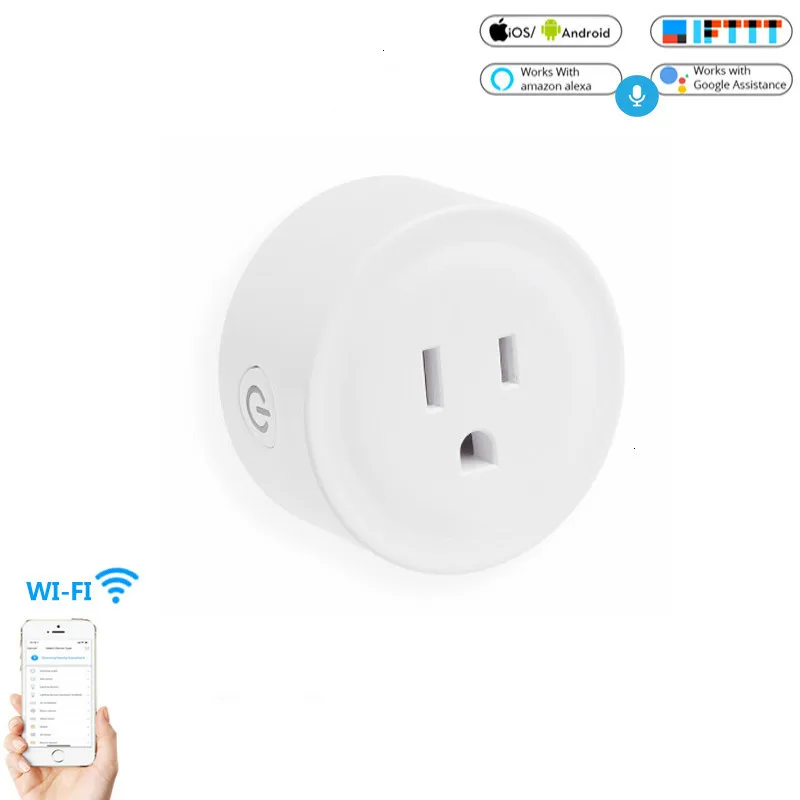 US Plug 90V-250V 10A  WIFI Smart Socket Timing Remote Control Work with Amazon Alexa Google voice control socket