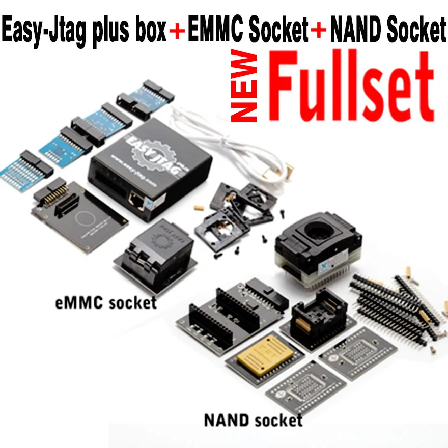 New version Full set Easy Jtag plus box Easy-Jtag plus box + EMMC socket +NAND socket