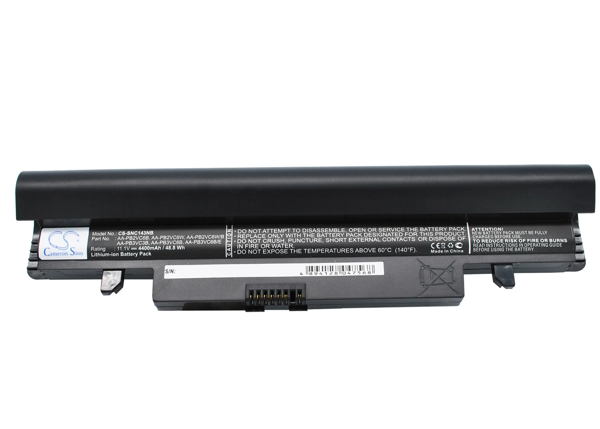 

CS 4400mAh battery for Samsung NP-N143,NP-N143P,NP-N145P,NT-N230,NT-N250,NT-N260,NT-N350,AA-PB2VC6B,AA-PB2VC6W