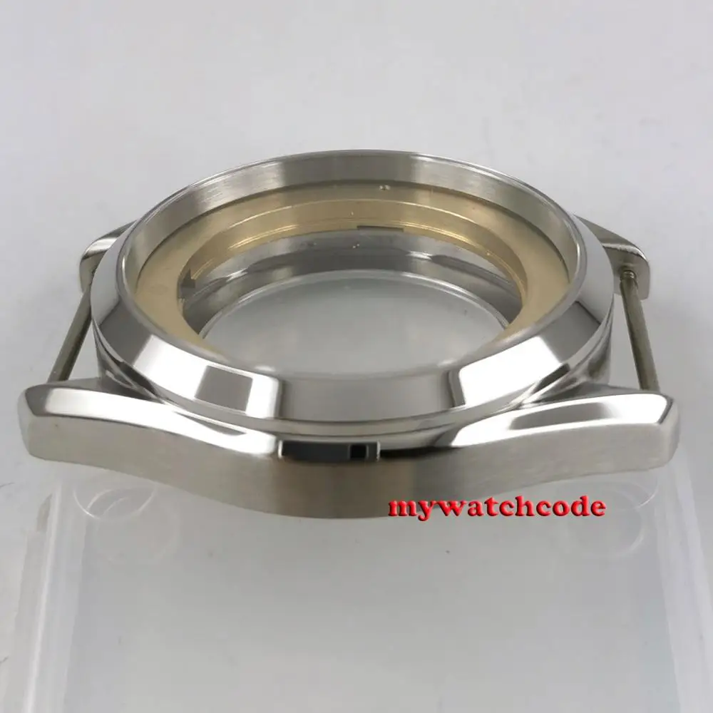 Funda de reloj pulida de 41mm, cristal de zafiro 316L, compatible con ETA 2824 2836, movimiento C176