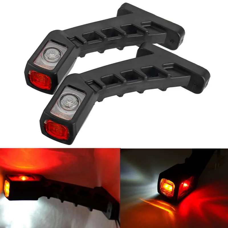 2PCS Warning Truck Side Marker Light Outline Indicator Lamp Turn Signal Light Trailer Lamp universal 12-24V Truck Accessories sandiy led arrow indicator light waterproof universal wall lamp for garage basement channel ramp passage entrance step 12v 220v