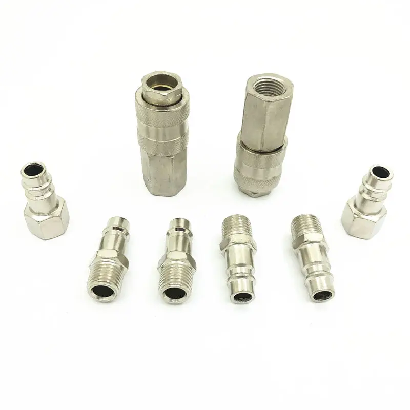 

Pneumatic Fitting European Standard EU Type Air Coupler Industrial Plugs 1/4'' BSP Quick Coupling Connector for Air Compressor