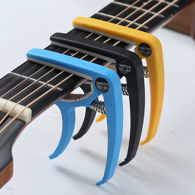 Cejilla de guitarra de plástico portátil para Guitarra eléctrica clásica acústica de 6 cuerdas, abrazadera de afinación, Accesorios para