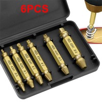 6pcs Damaged Screw Extractor Speed Out Drill Bits Tool Double Side Durable Broken Bolt Remover Screw High Strength Accessories