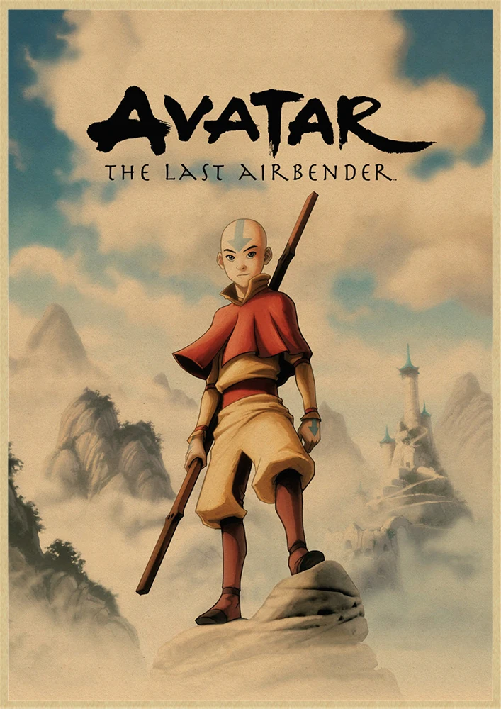 Avatar The Last Airbender Vintage kraft paper Posters and Prints Poster Wall Art Picture Home Decor
