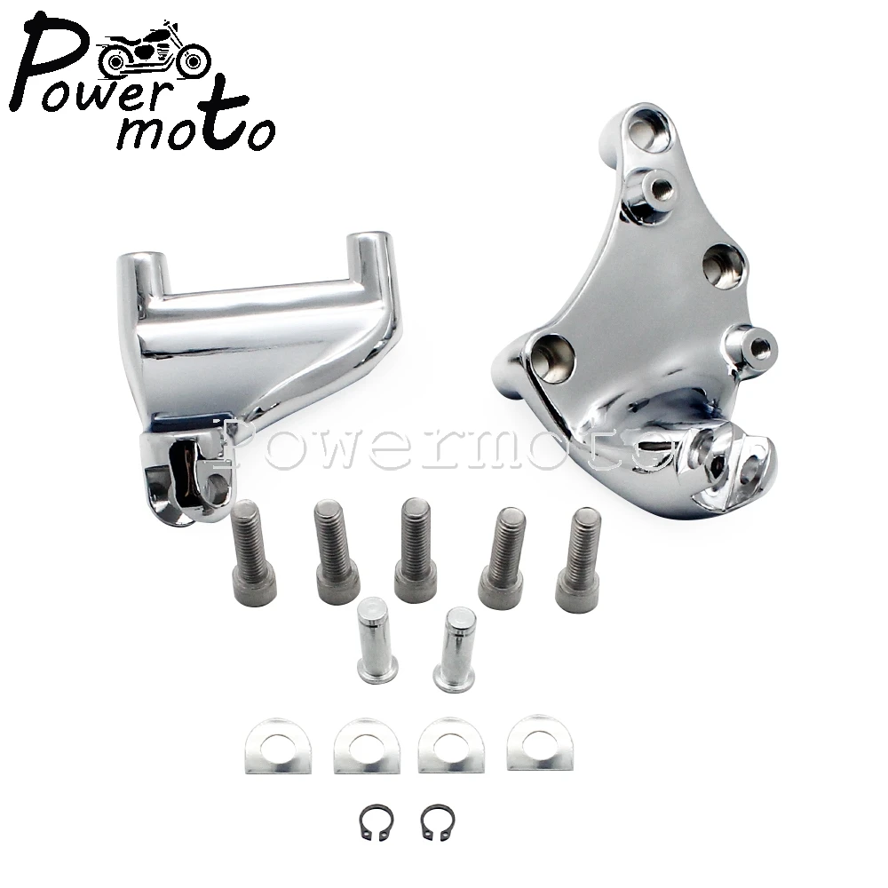 2X Motorcycle Rear Footrest Foot Peg Mount Bracket For Harley Sportster XL 1200 Custom Iron 883 SuperLow Forty Eight Seventy Two