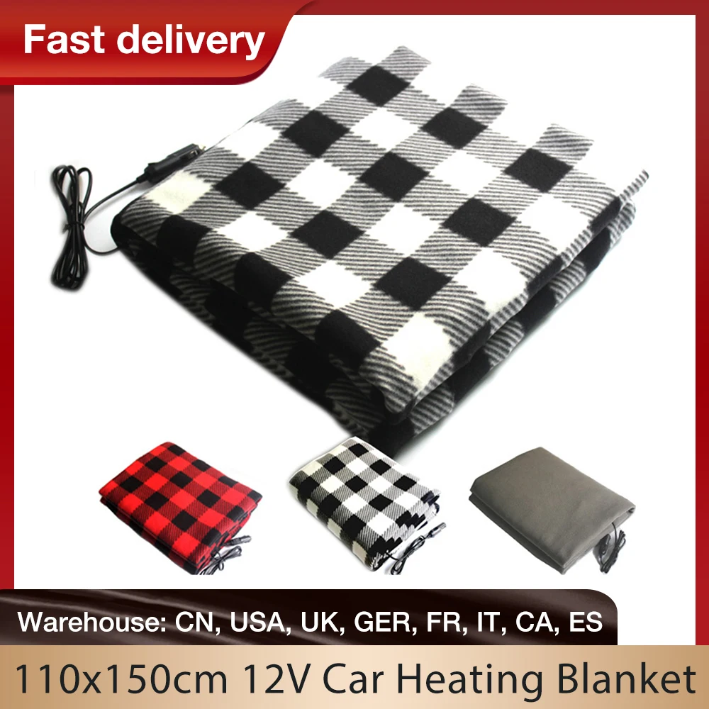 Auto Forniture Inverno Caldo di Griglia del Panno Morbido 12V 45W Auto Riscaldamento A Temperatura Costante Coperta Auto Coperta Elettrica