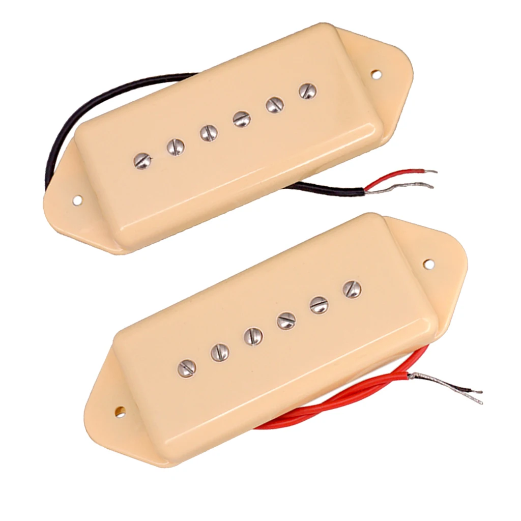 Single Coil P90 Dog Ear Pickups Neck&Bridge for Electric Guitar