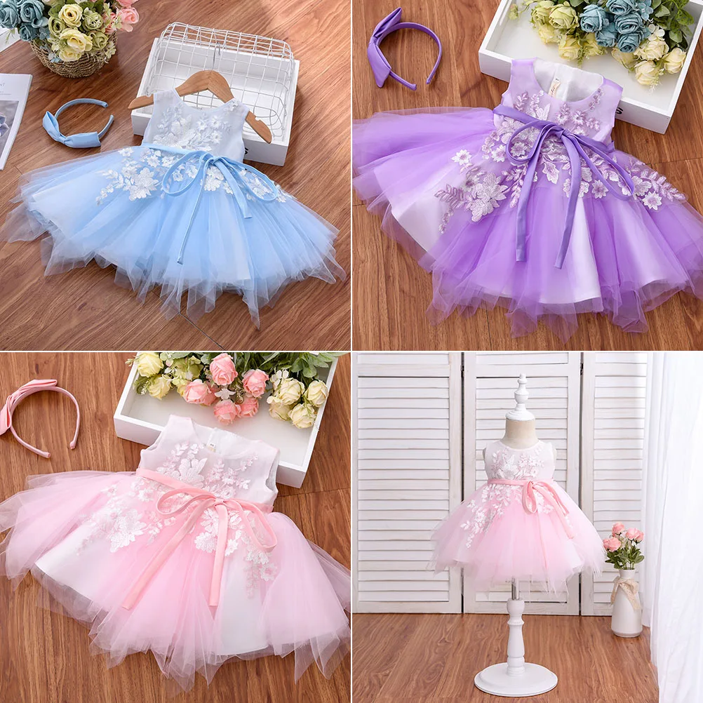 Princess Tulle A Line Flower Girl Dresses First Communion Dresses Birthday Christmas Gift Wedding Party Runway Show Pageant