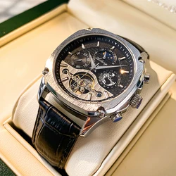 2022 new AILANG brand men's mechanical watch hollow waterproof automatic business men's stainless steel watch