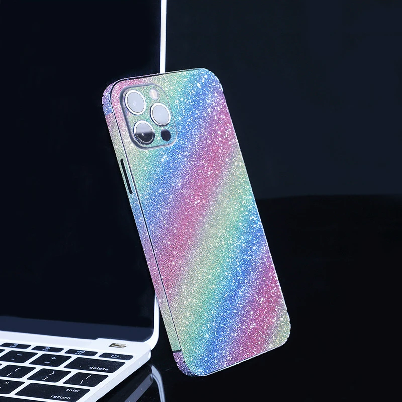 Shining Glitter Powder Matte Wrap Skin Full Body Phone Paste Sticker For iPhone 11 Pro MAX 11 XS MAX XR 8 Plus 7 6S Plus 6S SKIN