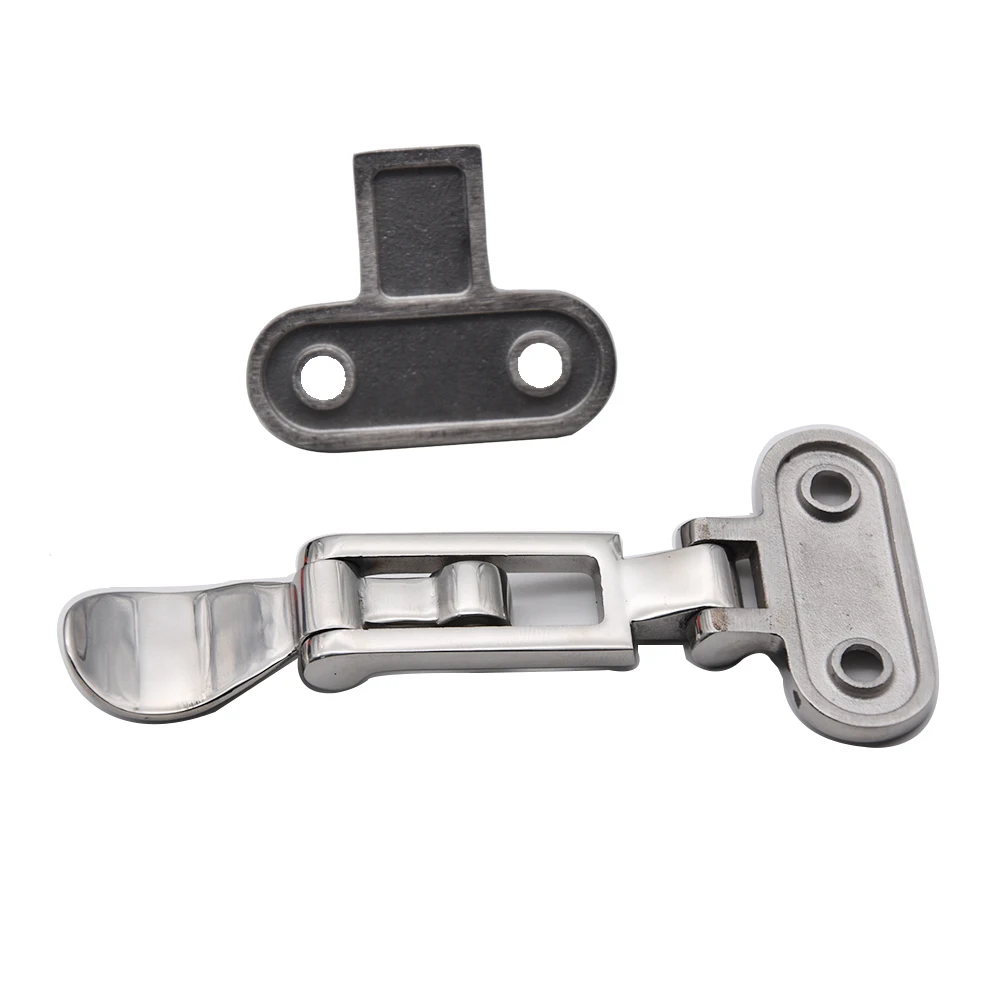 2Pcs 316สแตนเลสสตีล Clamp Deck Hasp ล็อค Marine เรือ Locker ลง Anti-Rattle Latch Fastener ฮาร์ดแวร์ yacht อุปกรณ์เสริม