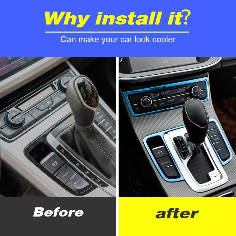 For Geely Atlas Emgrand NL-3 Proton X70 2019 Car Middle Control Air Condition Panel + Gear Cover Interior Decoration Accessories