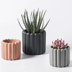 Concrete Flowerpot Silicone Mold Large Cement Combined Flowerpot Plant Pot Mold Creative Nordic Simple Design