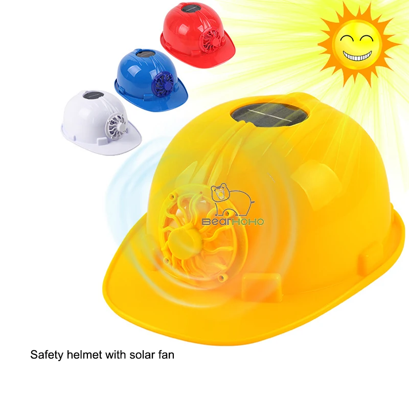 Veiligheid Solar Fan Cap Outdoor Werk Beschermen Hoofd Houden Cool Zonnehoed Smashproof Veiligheid Hemlet Aadjustable Size Bouw Hoed