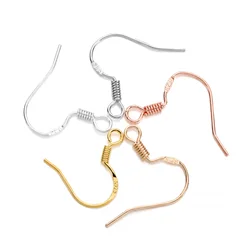 50-100 pz/lotto orecchini Carven 925 argento colore rame fili dell'orecchio orecchini gancio per gioielli fai da te orecchino fare forniture accessori