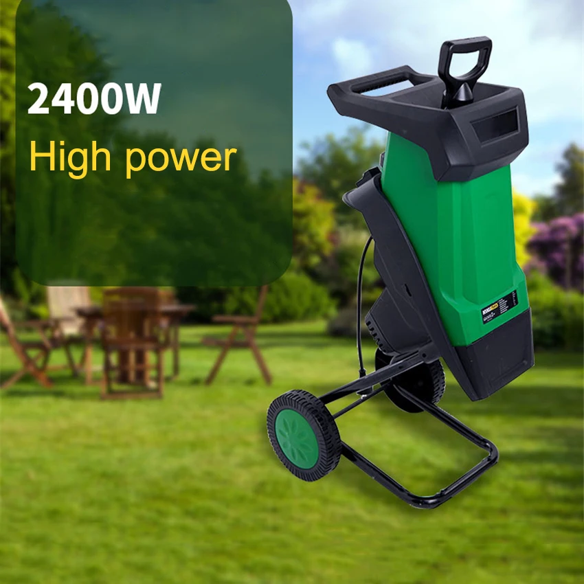 

HT6533 Electric Branch Shredder Garden Shredders Small Household Fruit Garden Branch Shredder Tree Branch Crusher 2400W 4500rpm