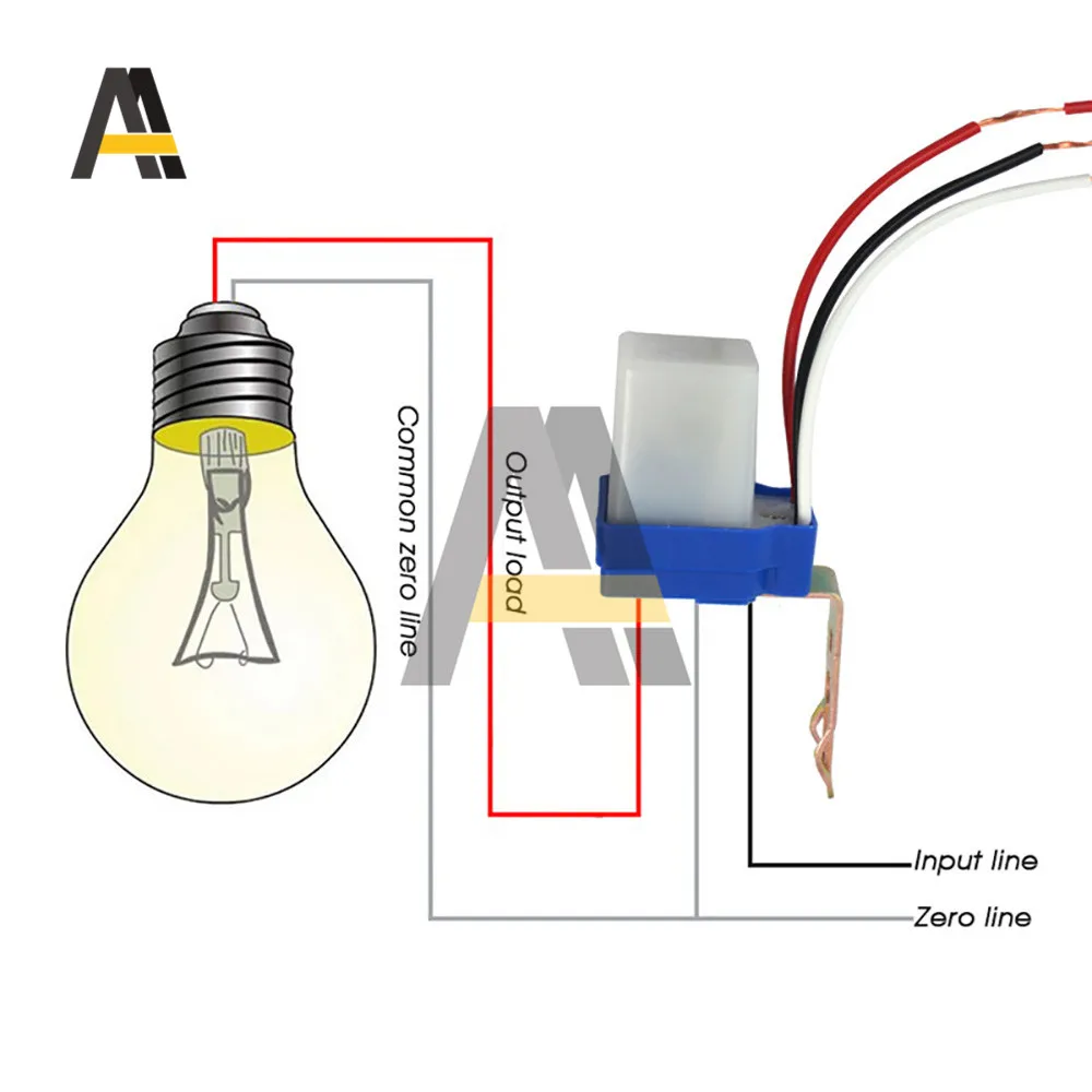 Automatic On Off Photocell Street Lamp Light Switch Controller DC AC 220V 12V 24V 10A Photo Control Photoswitch Sensor Switch