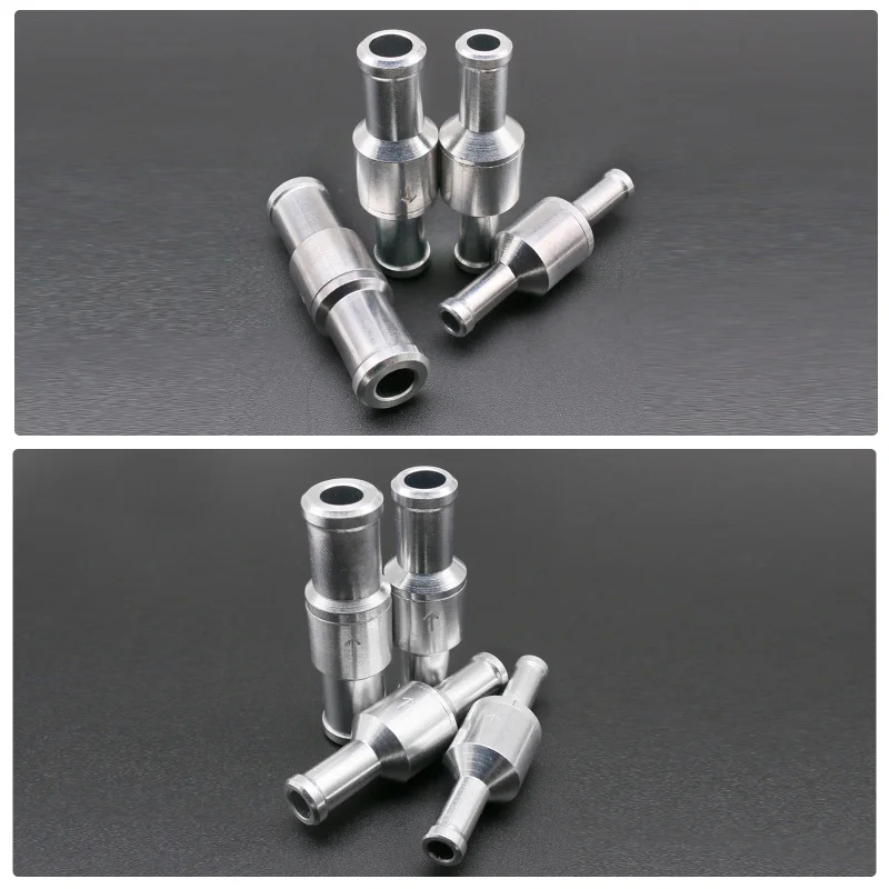 6-12mm Aluminium Alloy One Way Check Valve Fuel Non Return Check Valve Petrol Diesel For Car Automobile Oil Water Pumps