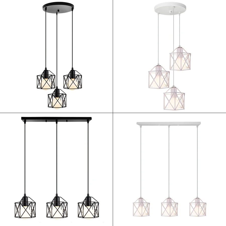 

Industrial Pendant Lights Kitchen Island Lamp Cafe Living Room Hanging Light Fixtures Modern Nordic Lamp Holder