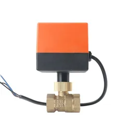 Ball Valve AC 220V Brass Electric Motorized Ball Valve 2 Way 3-Wire 1.6Mpa Thread DN15 -DN50