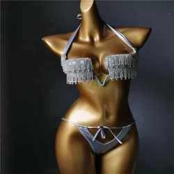 2022 venus wakacje nowe frędzle bikini set diament bling kamienie stroje kąpielowe sexy kobiety rhinestone strój kąpielowy najnowsze kostiumy kąpielowe