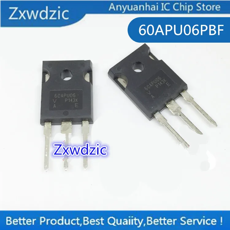 

10pcs 100% New Imported Original 60APU06PBF 60APU06 TO-247 ultra-fast Soft Recovery Diode 60A 600V