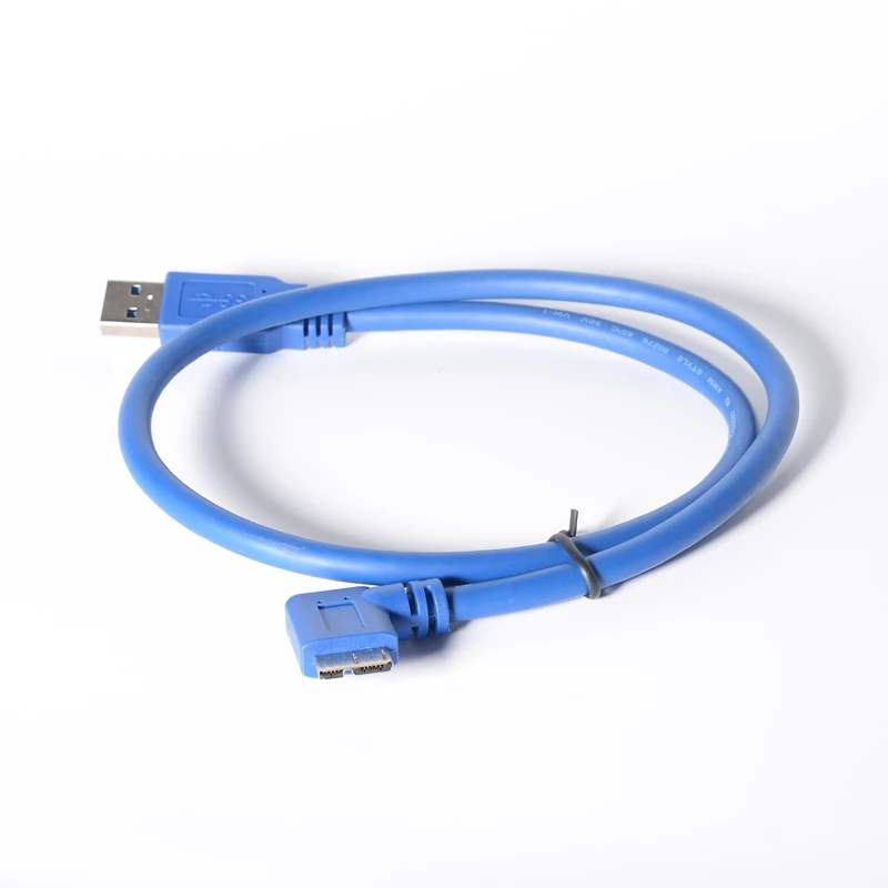60cm 1m azul usb 3.0 macho-micro-b macho esquerda angular cabo sincronização e carga cabo de alimentação gen 1 5gbps 2ft