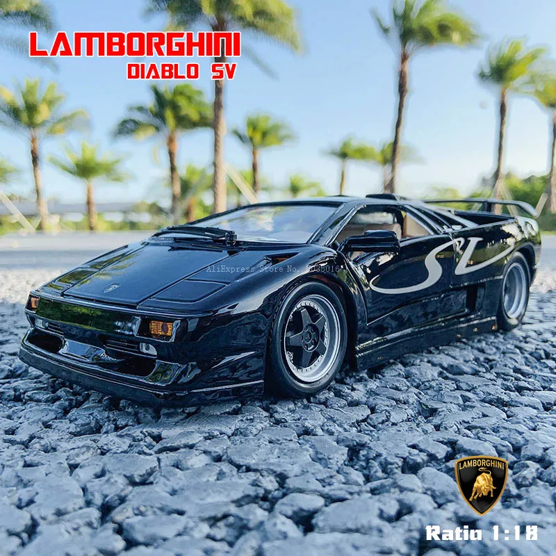 Спортивный автомобиль Maisto 1:18 Lamborghini Diablo SV, Ретро модель автомобиля из сплава, классическая модель автомобиля, коллекция украшений,