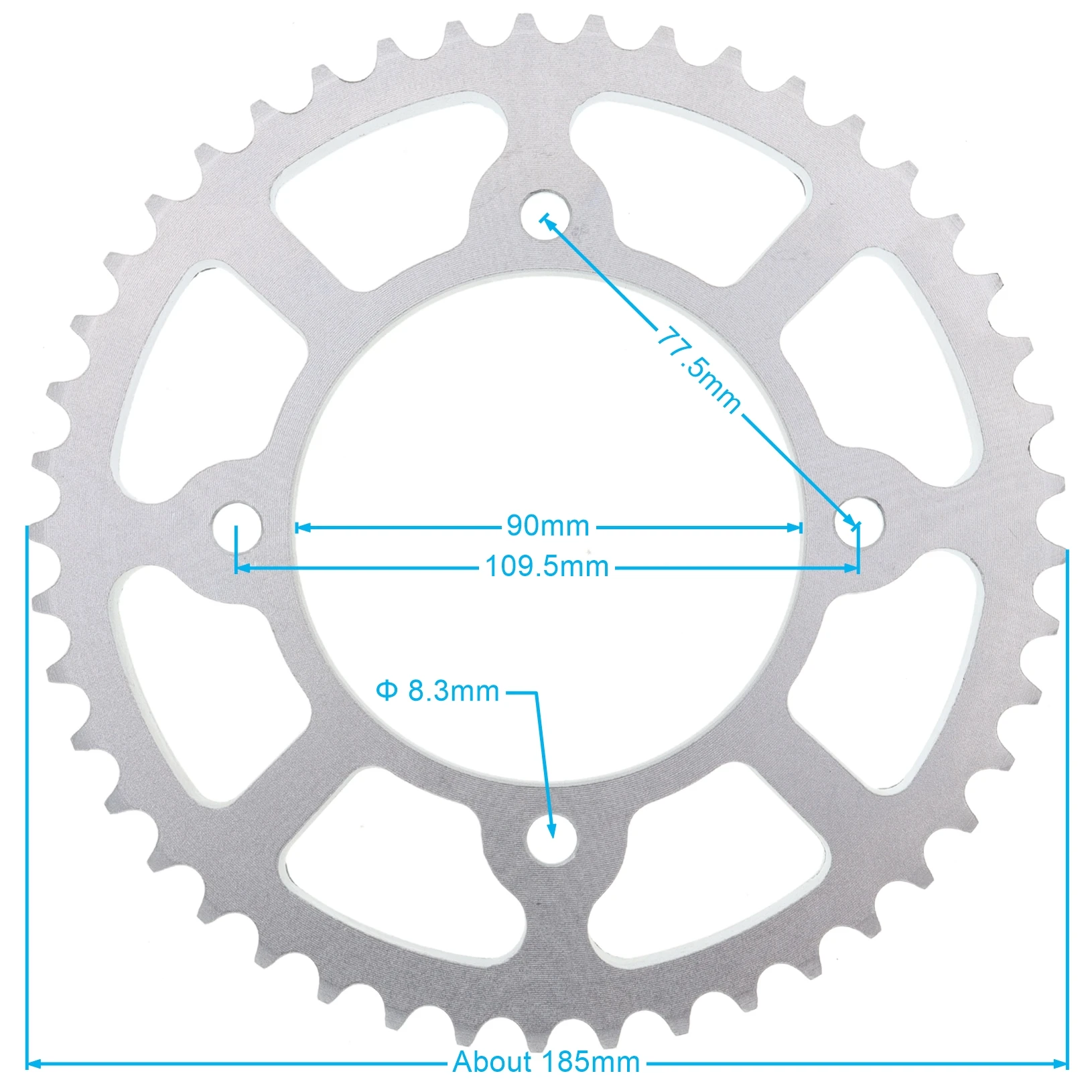 90mm 420 45T Teeth Rear Back Chain Sprocket Cog for Quad Dirt Pit Bike ATV