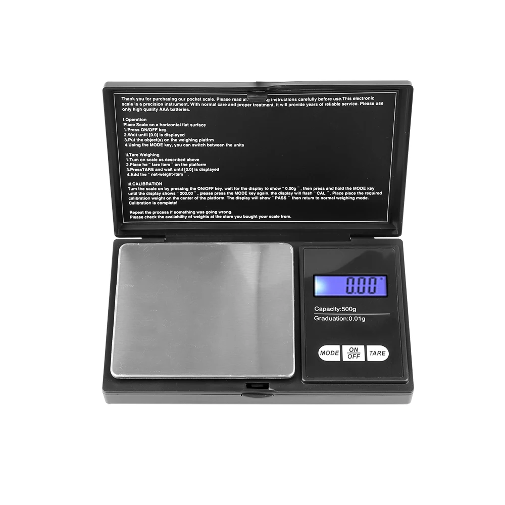 Mini Digital Scale 500g 0.01 High Precision Electric Pocket Scale For Jewelry Gold Gram Weight Kitchen weight Scale