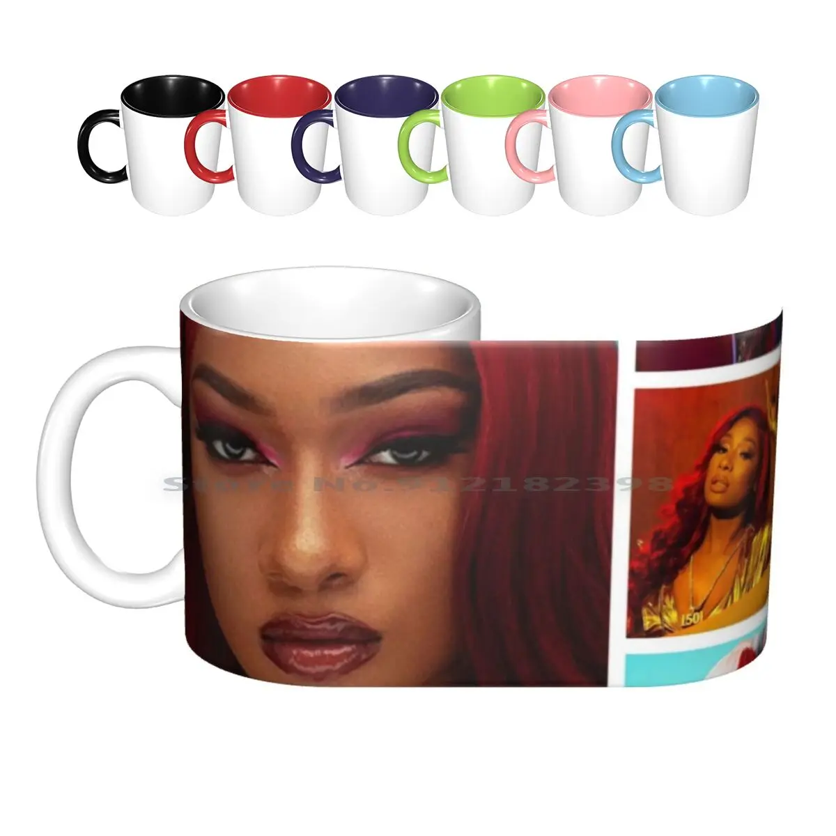 Megan Thee Stallion Collage Ceramic Mugs Coffee Cups Milk Tea Mug Collage Megan Thee Stallion Megan Thee Stallion Rap Rapper