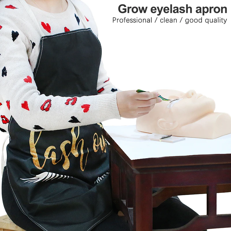 New Bronzing Eyelash Pattern Apron Eyelash Extension Tools Grafted False Eyelashes Pinafore Beauty Salon Clean Makeup Supplies