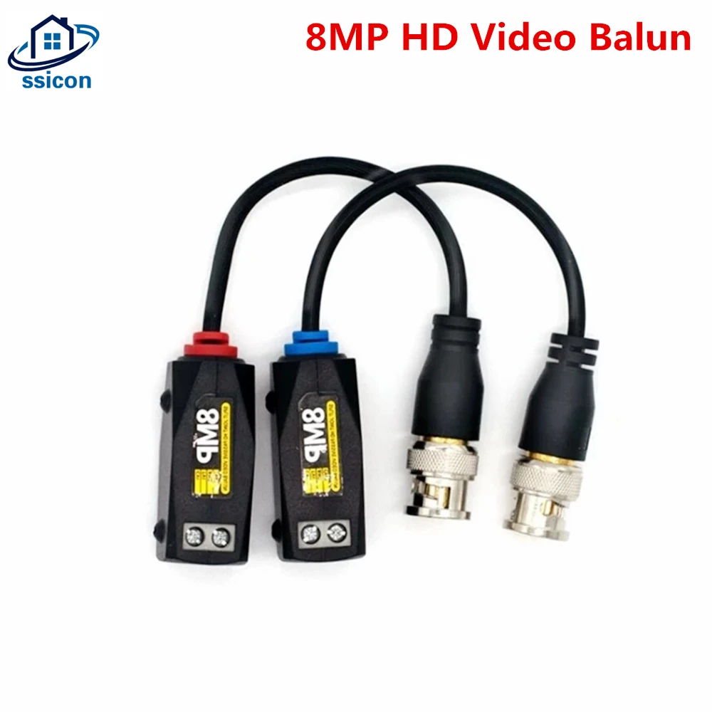 

8MP Passive Video Balun Coaxial Transceiver Screw BNC HD Twisted Pair For 4K AHD CVI TVI CVBS Camera