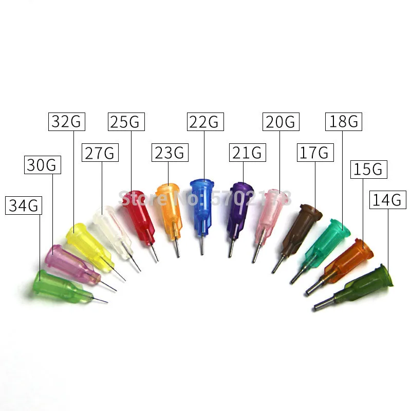 Dispensador de agulhas de plástico com 100 peças, dispensador de agulhas de precisão, suprimentos de dispensação, parafuso de assento de plástico, agulha de distribuição, 1/4 polegadas