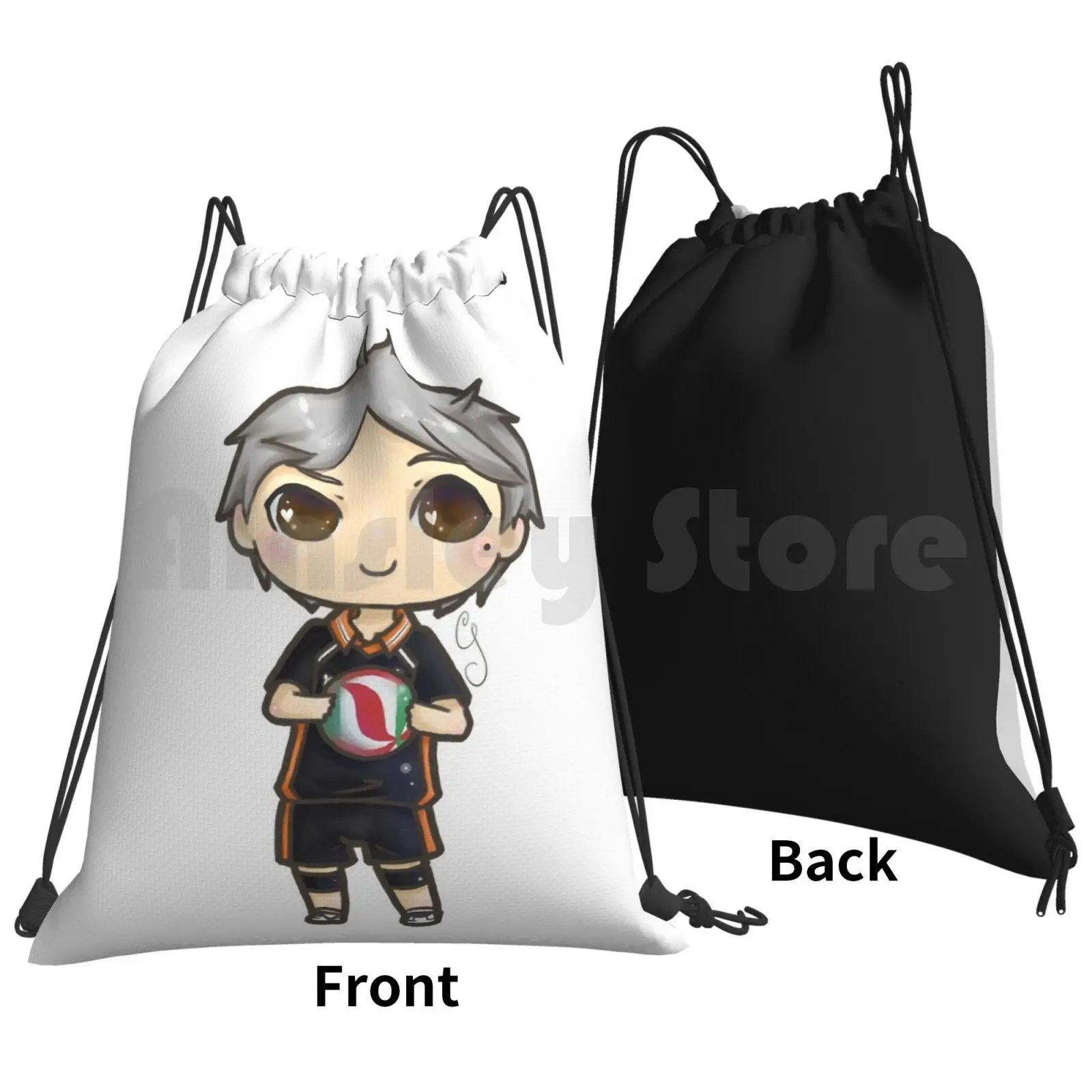 Sugawara Koushi Backpack Drawstring Bag Riding Climbing Gym Bag Suga Sugawara Sugawara Koushi Koushi Chibi