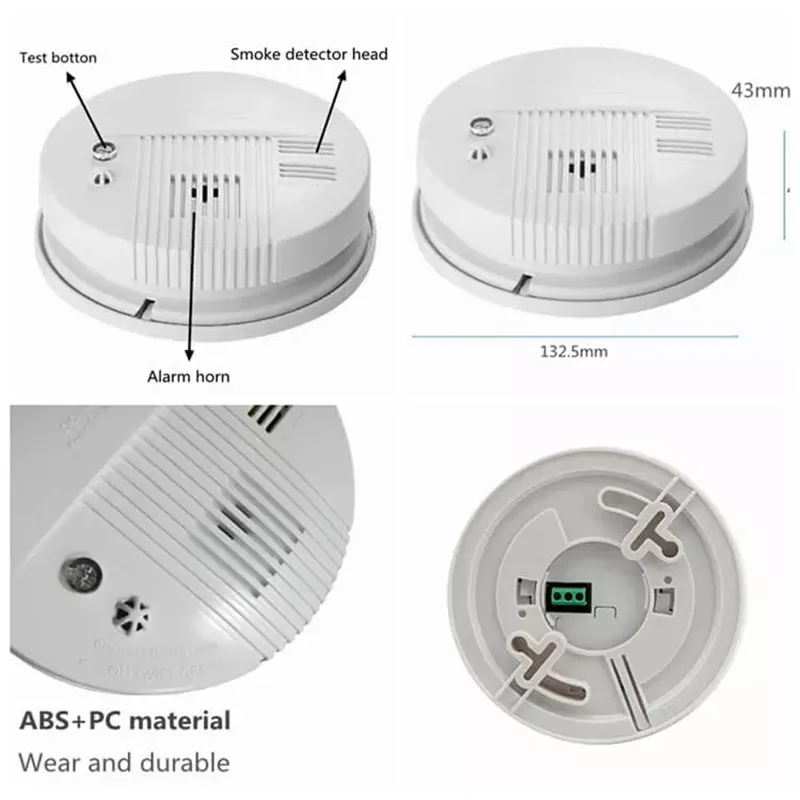 {SUMRINGFREE2 $10-$2} длительный срок службы двойной датчик AC110V-220V или 240V детектор дыма 9V детектор дыма пожарной сигнализации