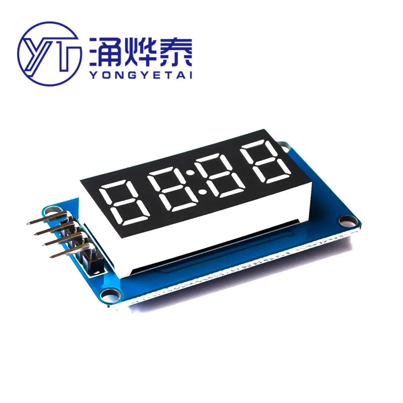 

YYT 4-digit digital tube display module LED brightness adjustable with clock point accessories building blocks