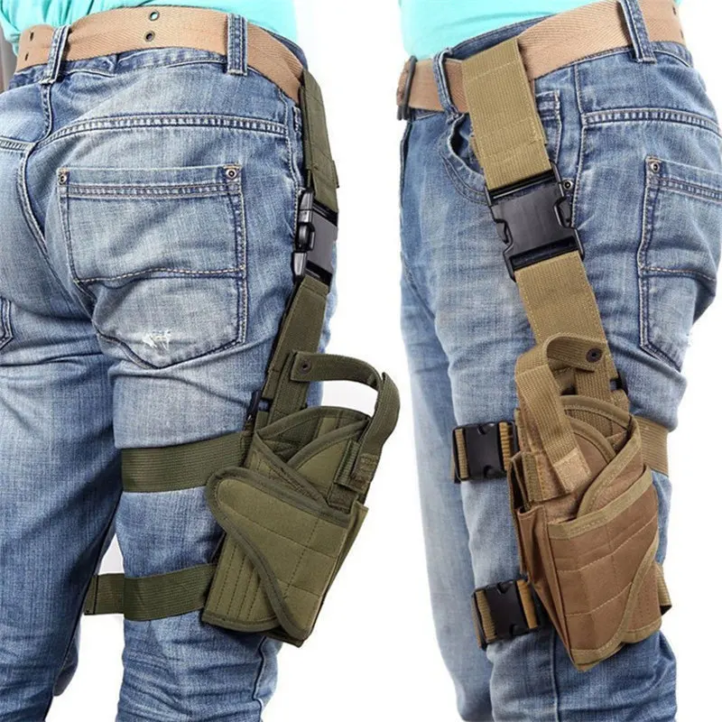 Tactical Drop Leg Holster for Glock 17 18 Beretta M9 92 Colt 1911 Universal Airsoft Thigh Nylon Case Hunting Pouch