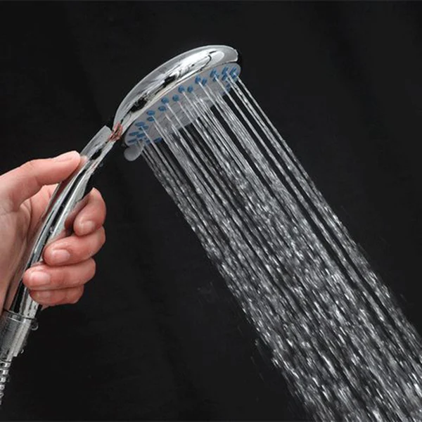 Chrome Plating Anti Limescale Rumah Kamar Mandi Universal 5 Mode Fungsi Handheld Shower Kepala B99