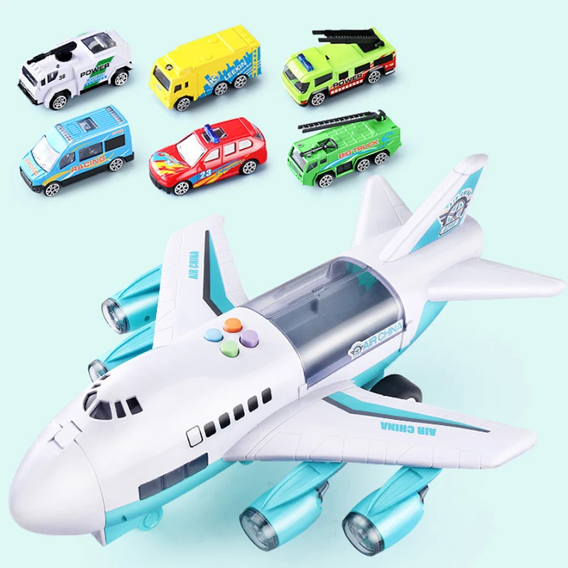 Children\'s Toy Aircraft With Music Simulation Passenger Plane Early Education Boy Baby Music Toy Car