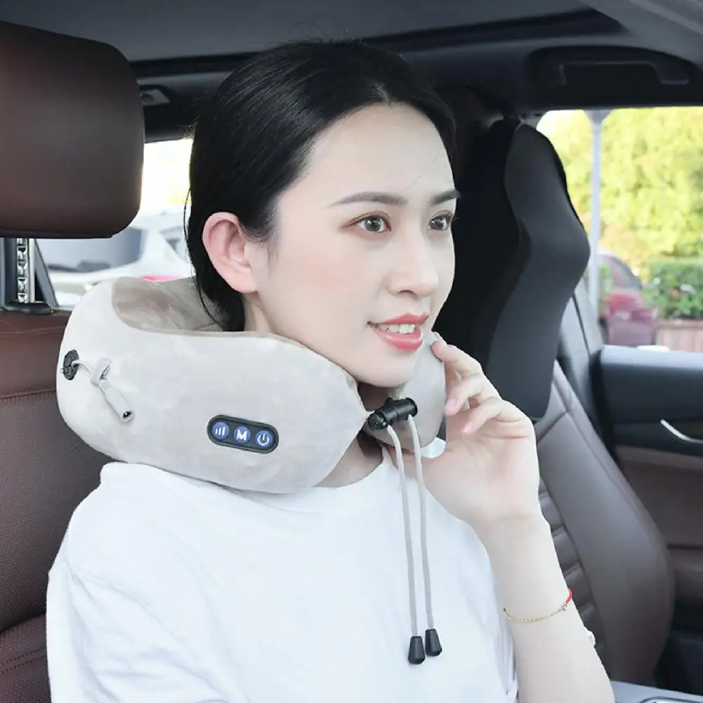 Multifunctional U-shaped pillow massage pillow Electric Neck Massager Portable Shoulder Cervical Massager Travel Home Car Relax