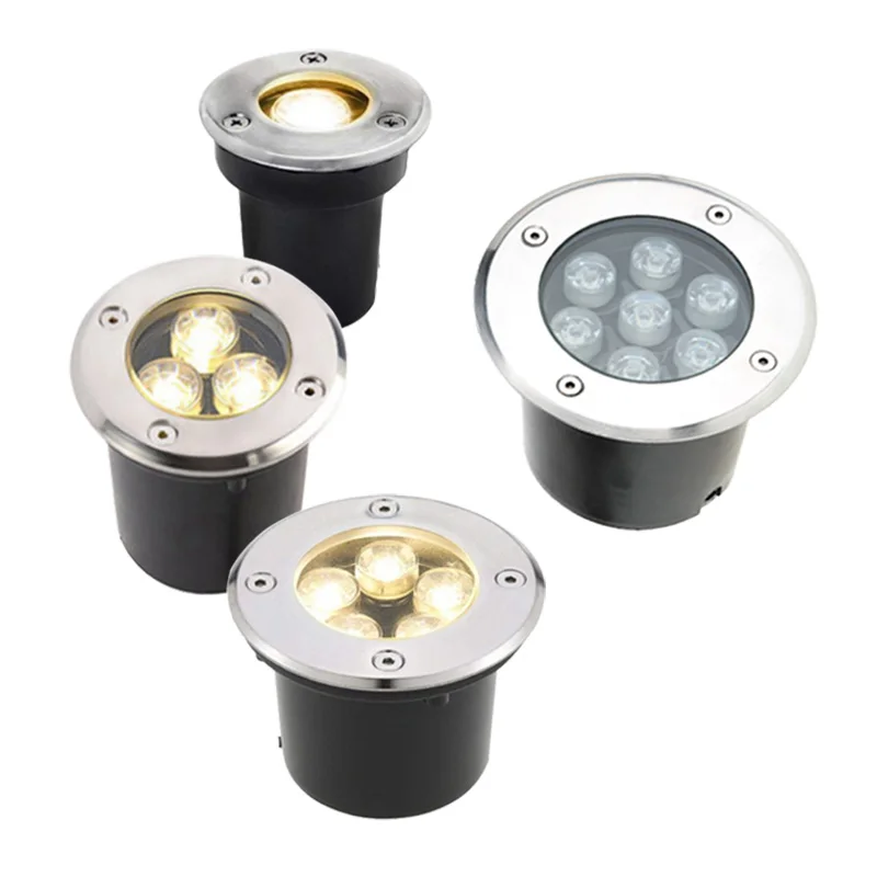 

Waterproof led light garden underground 1W 3W 5W 7W IP67 Outdoor Buried Garden Path Spot Recessed Inground Lighting