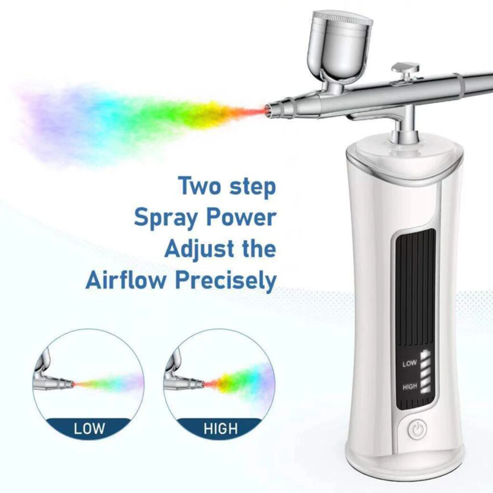 

2 Action Airbrush Compressor Kit Makeup Face Nail Paint Spray for Makeup Cake Decoration Art Drawing