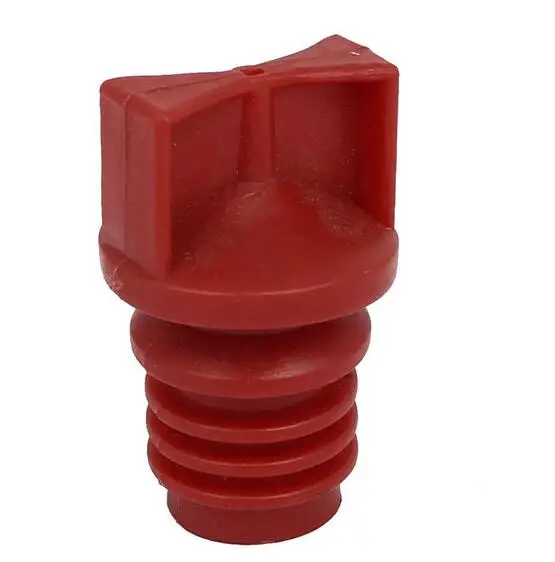 18mm Diameter Male Thread Plastic Oil Breather Cap Red for Air Compressor