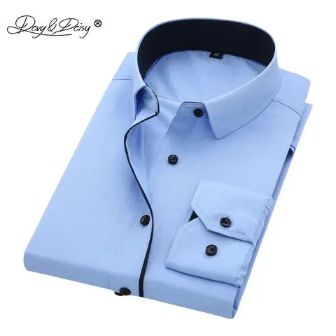 Men’s Long Sleeve Twill Business Shirt DAVYDAISY