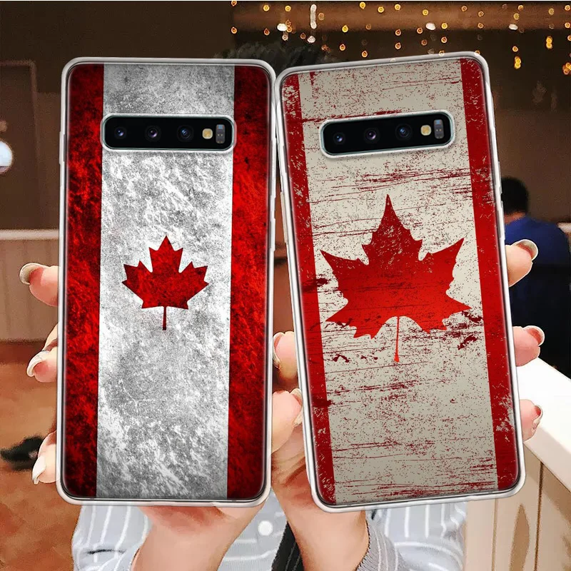 Canada Maple Leaf Flag Silicon Call Phone Case For Samsung Galaxy A51 A50 A71 A70 A41 A40 A31 A30 A21S A20E A10 A6 A7 A8 A9 Cove