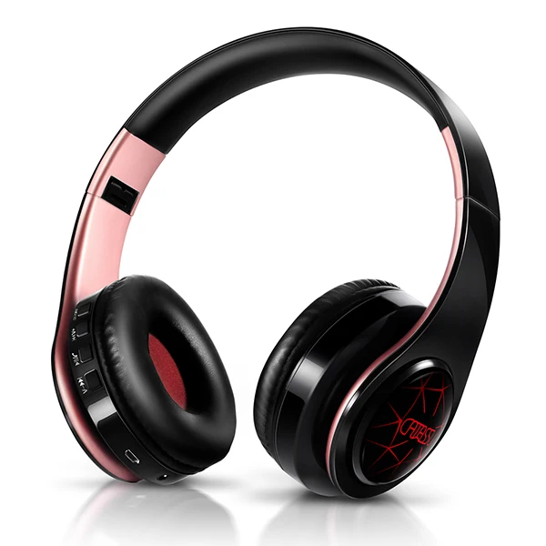 Nieuwe aanwinst LED-ademhalingslampjes Draadloze Bluetooth-hoofdtelefoon Mobiele headset Ondersteunt mobiele computer tablet Zware bas