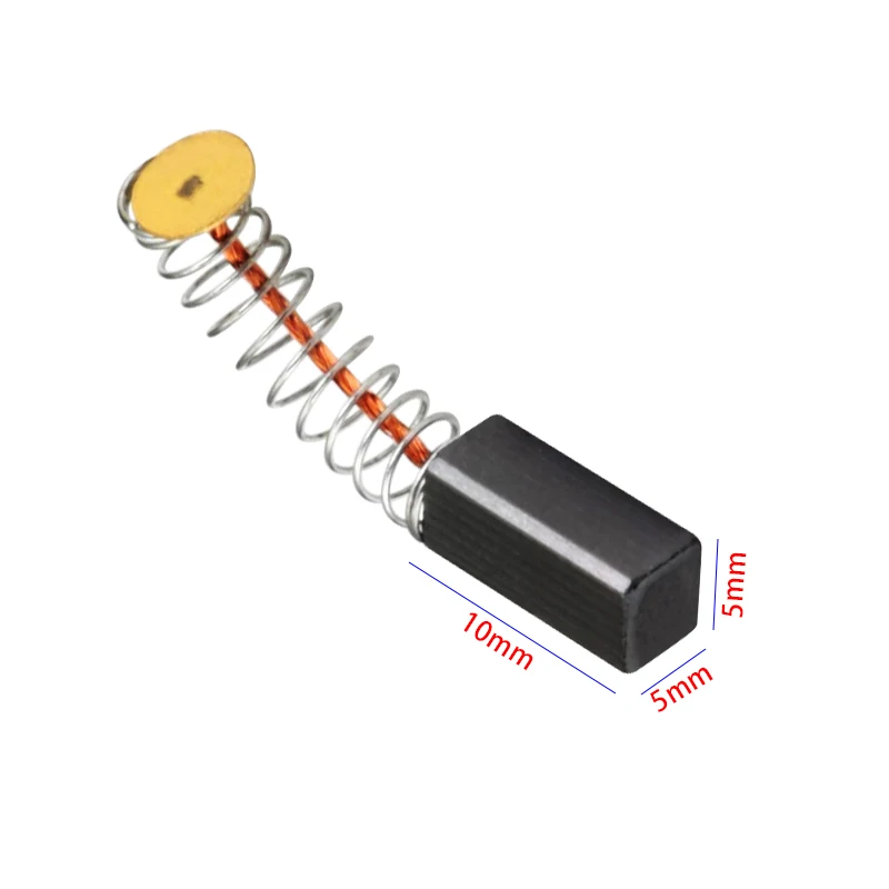 10PCS Small Electric Grinder Drill Carbon brush Power Tool Graphite Copper Motor  Spare Parts Replacement