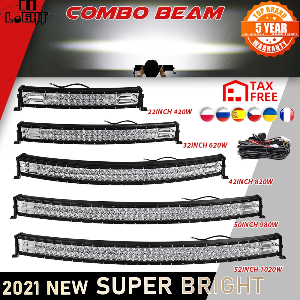 

CO LIGHT 22" 32" 42" 50" 52" Offroad Led Light Bar 2-Row Spot Flood Combo Beam 4x4 Led Work Light for Truck Lada ATV SUV 12V 24V